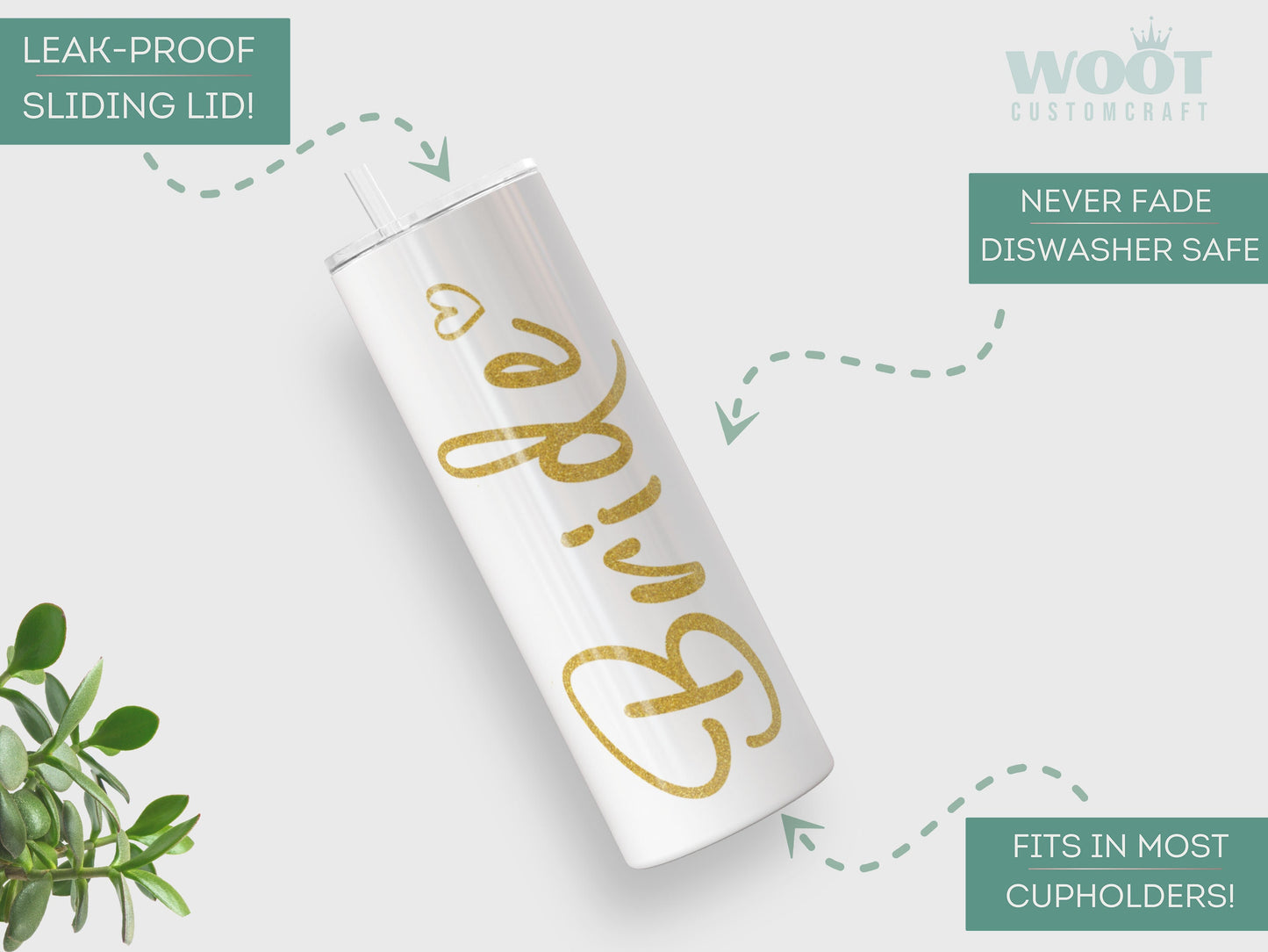 Personalized Bride Tumbler - Custom Wedding Gift for Bride and Groom