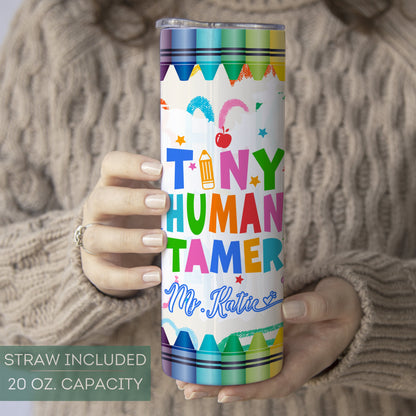 Custom Preschool Teacher Tumbler - Personalized Gift for Kindergarten & Daycare Educators
