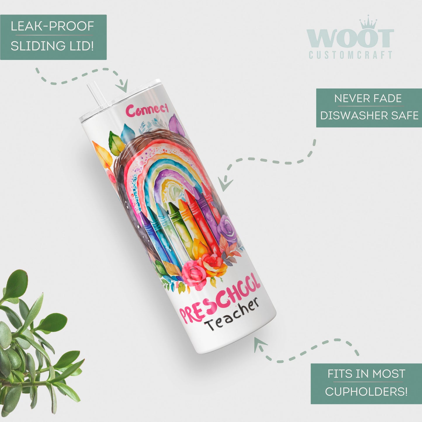 Personalized Preschool Teacher Tumbler - Ideal Appreciation Gift Travel Cup