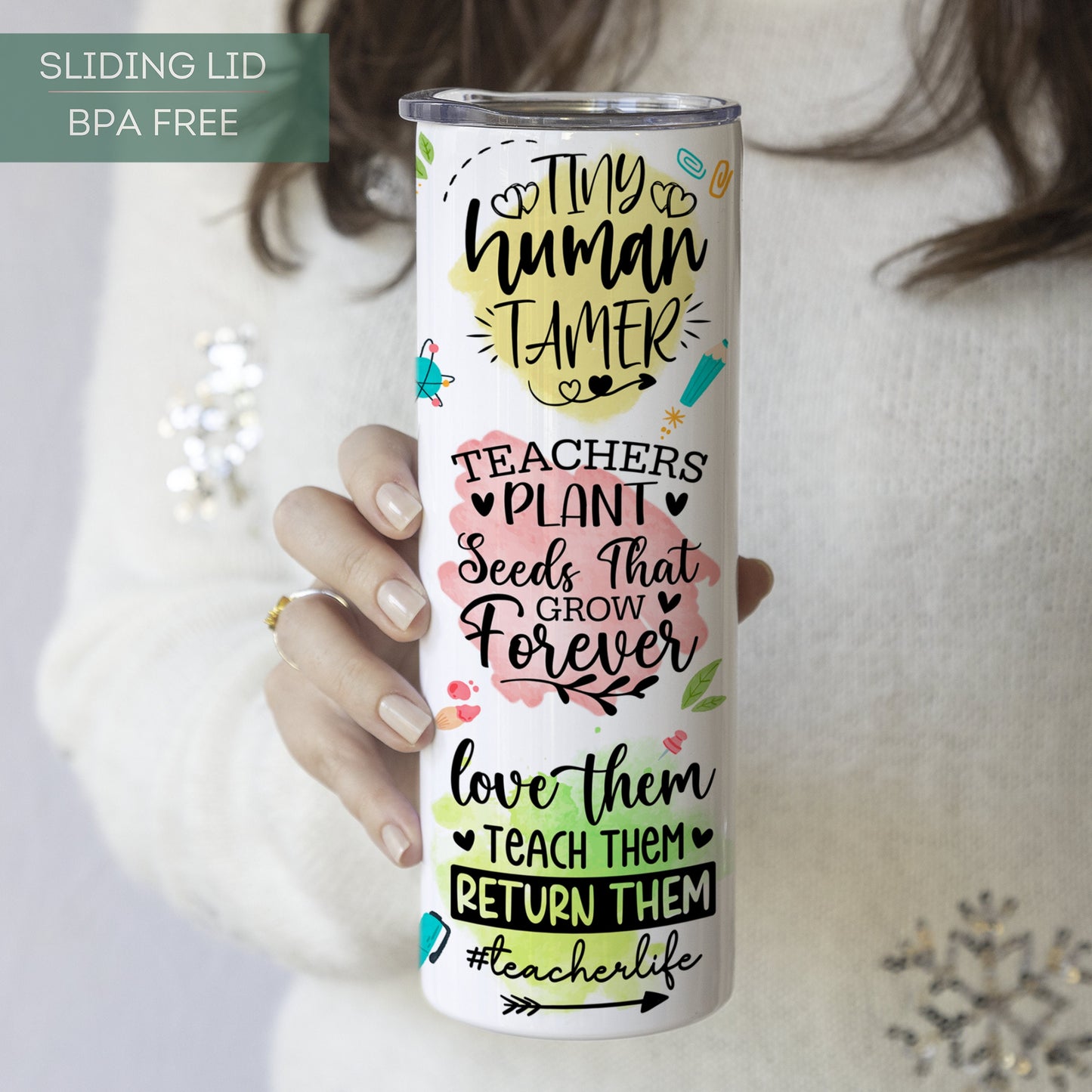 Personalized Teacher Tumbler - Chaos Coordinator Affirmation Appreciation Gift