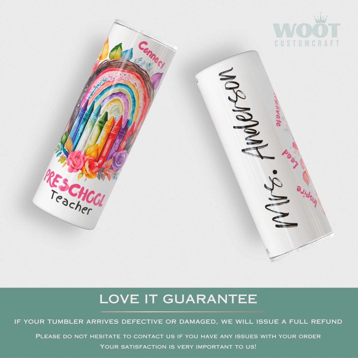 Personalized Preschool Teacher Tumbler - Ideal Appreciation Gift Travel Cup