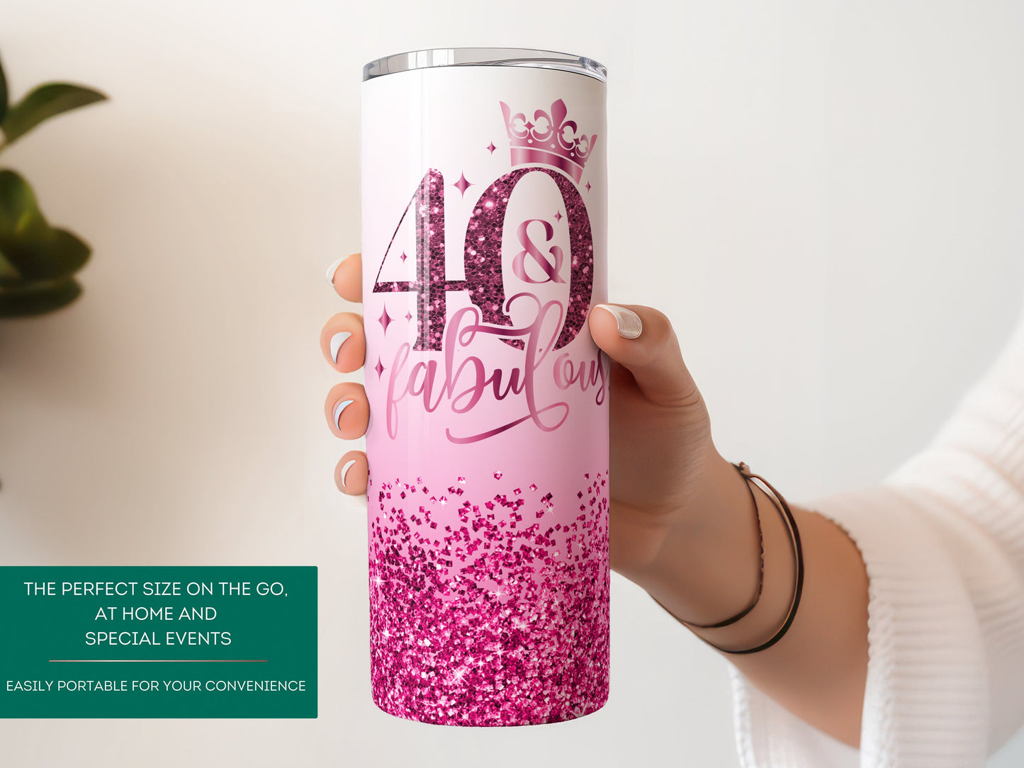 Personalized 40th Birthday Tumbler - Fabulous Gift Cup for Her | Happy 40th Celebration