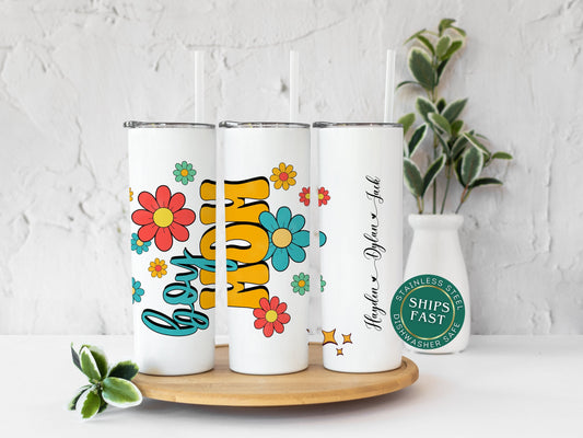 Personalized Boy Mama Tumbler - Custom Gift from Son for Moms