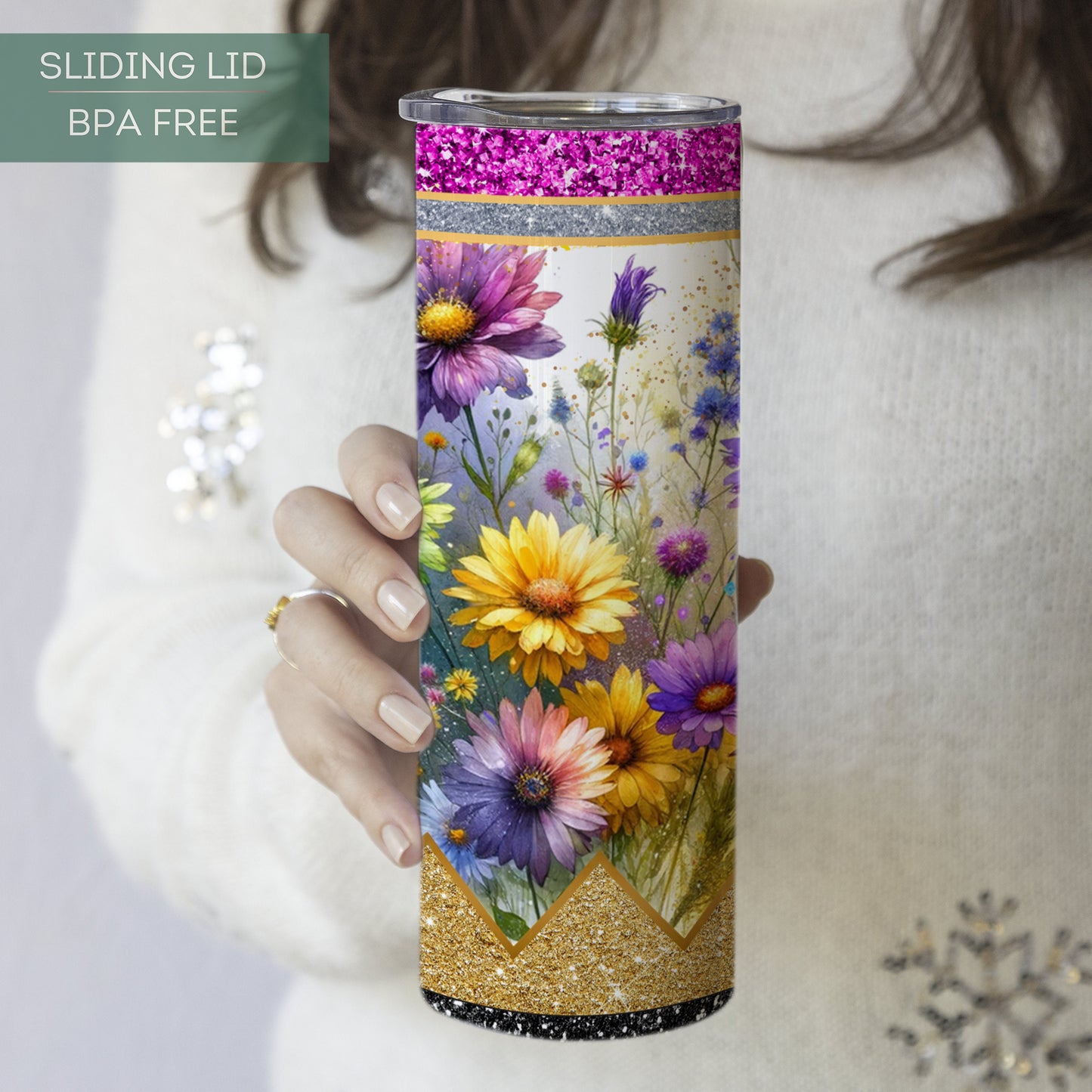 Customized Daisy Tumbler - Teacher Appreciation Gift for Back to School