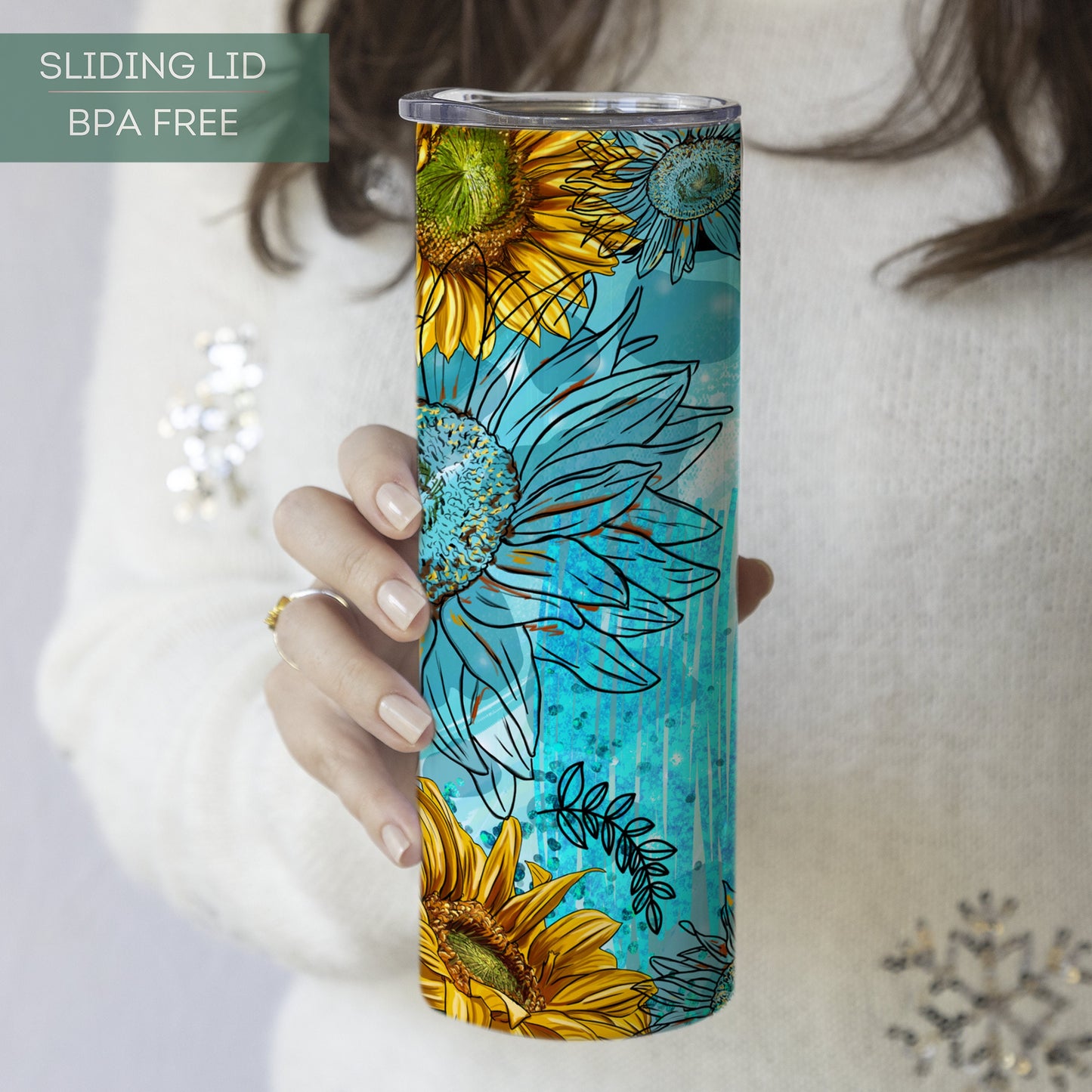 Customized Teacher Sunflower Tumbler - Gift for Teacher Appreciation and Back to School