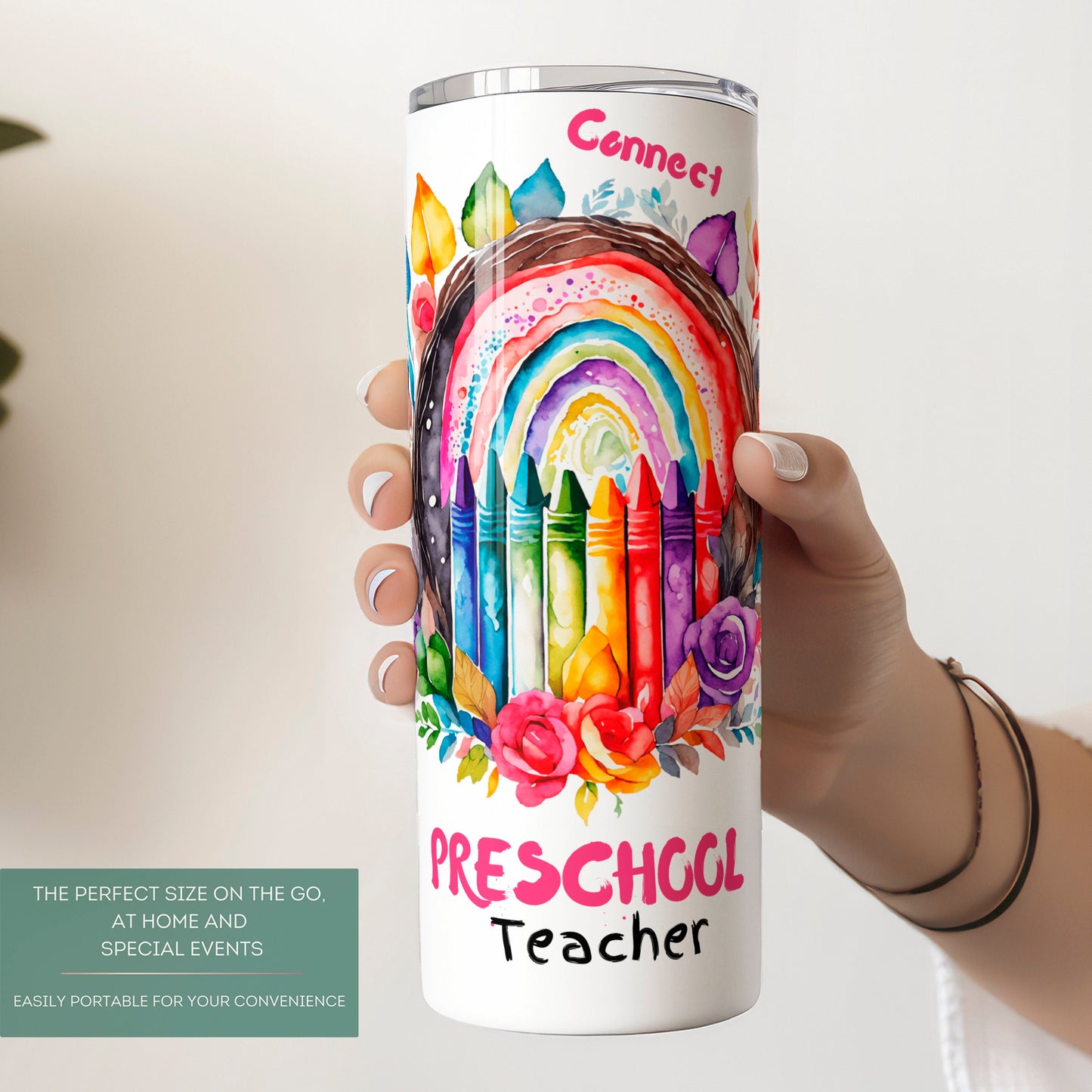 Personalized Preschool Teacher Tumbler - Ideal Appreciation Gift Travel Cup