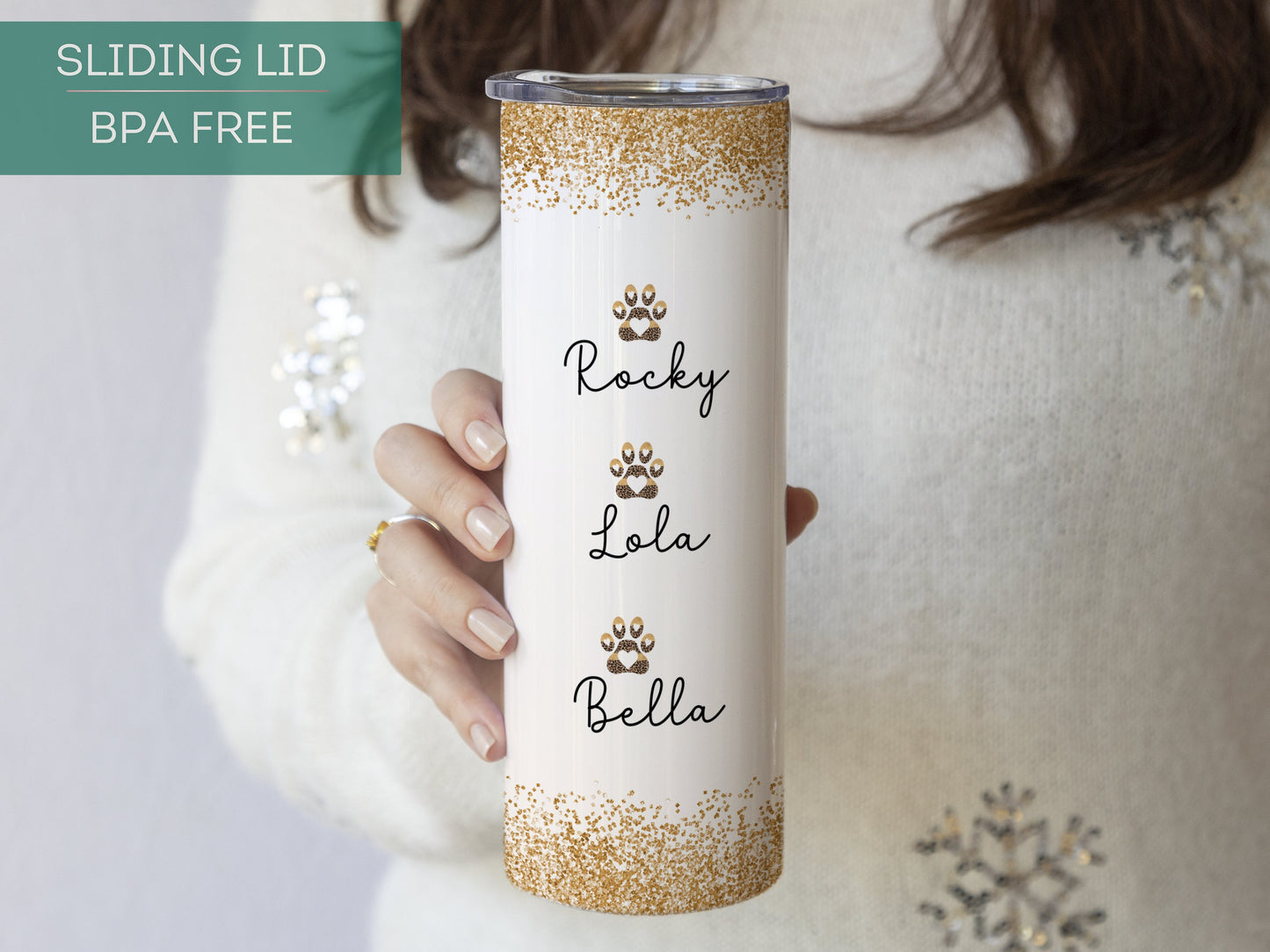 Personalized Dog Mom Travel Mug - Cheetah Print Tumbler for Dog Lovers