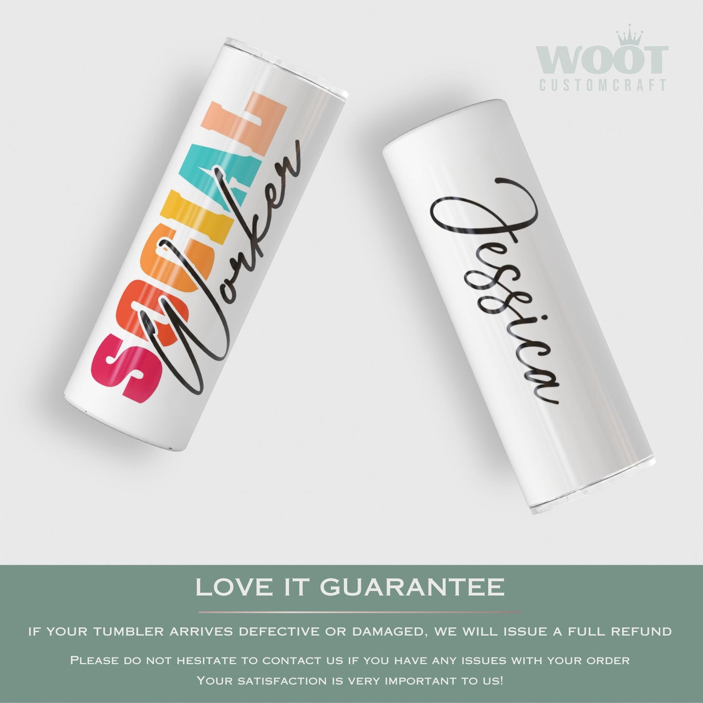 Personalized Social Worker Tumbler - Custom Travel Cup Gift for Social Workers