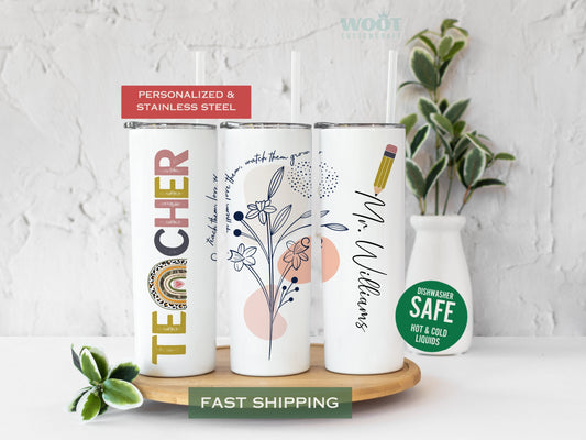 Personalized Teacher Travel Mug - Custom Gift for Teacher Appreciation