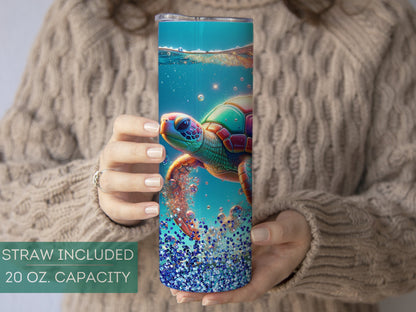 Personalized Sea Turtle Tumbler - Perfect Gift for Turtle Lovers and Unique Travel Cup for Her