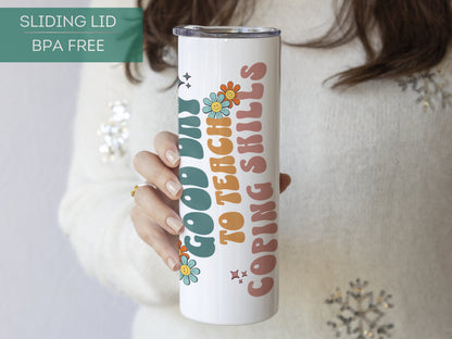 Personalized School Counselor Tumbler - Retro Gift for Psychologists and Therapists