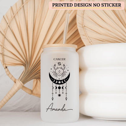Personalized astrology iced coffee cup designed for zodiac enthusiasts ideal for daily use or special occasions