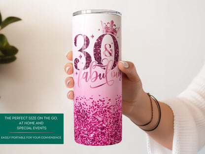 Personalized 30th Birthday Tumbler - Fabulous Gift for Her