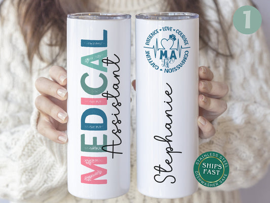 Personalized MA Tumbler Cup - Thoughtful Graduation & Appreciation Gift for Medical Assistants