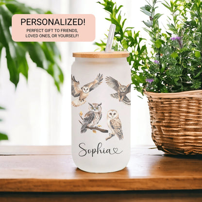 Owl Lovers Owl Gift Idea Glass Cup