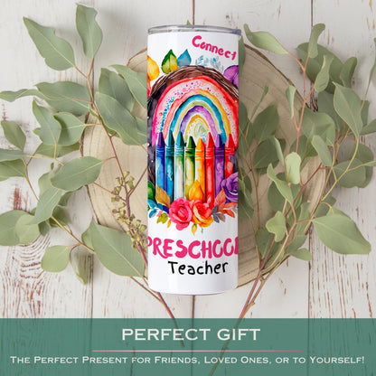 Personalized Preschool Teacher Tumbler - Ideal Appreciation Gift Travel Cup