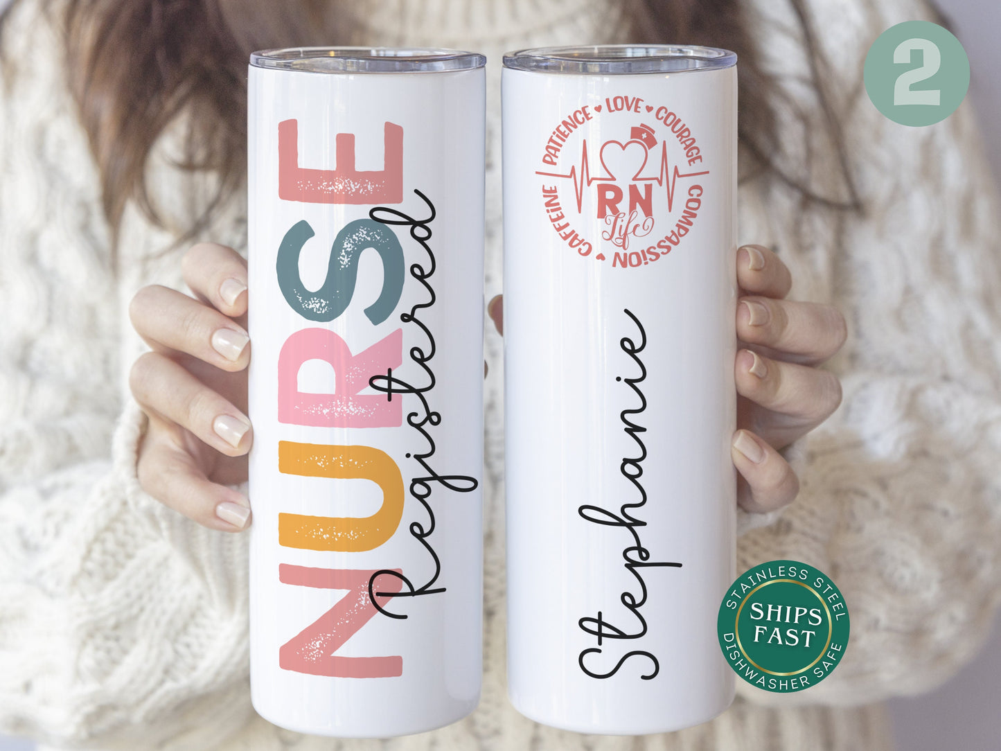 Personalized RN Tumbler - Custom Registered Nurse Graduation Gift | Ideal Cup for RNs