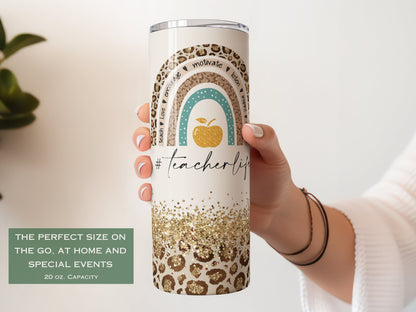 Personalized Teacher Life Tumbler - Custom Appreciation Gift for Educators