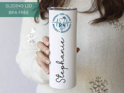 Personalized RN Tumbler - Custom Registered Nurse Graduation Gift | Ideal Cup for RNs