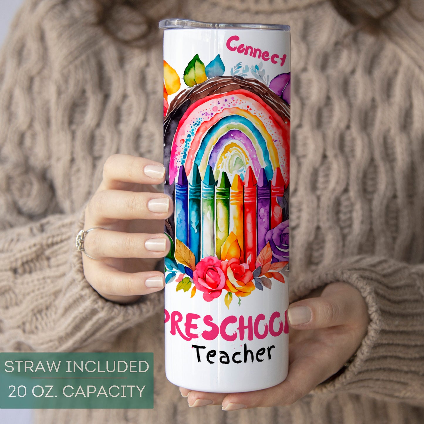 Personalized Preschool Teacher Tumbler - Ideal Appreciation Gift Travel Cup