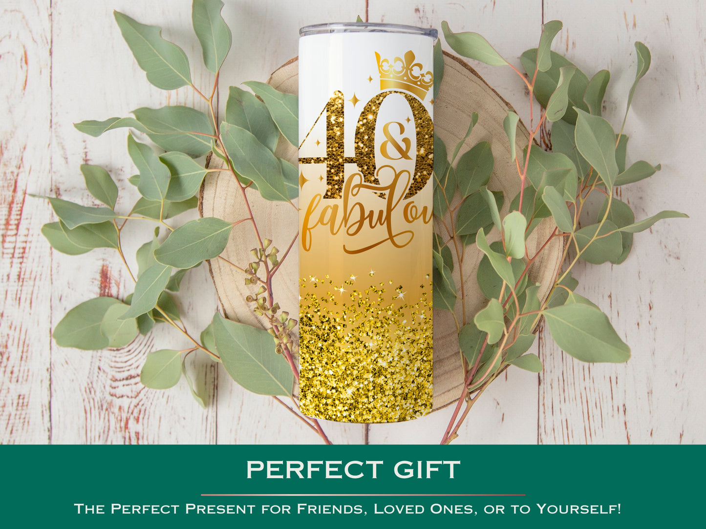 Personalized 40th Birthday Tumbler - Fabulous Gift Travel Cup for Her