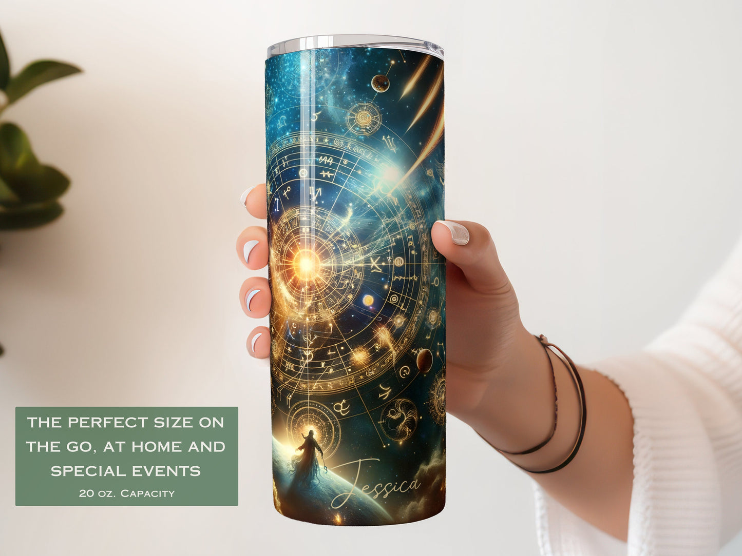 Celestial Zodiac Tumbler - Astrology Gift for Women