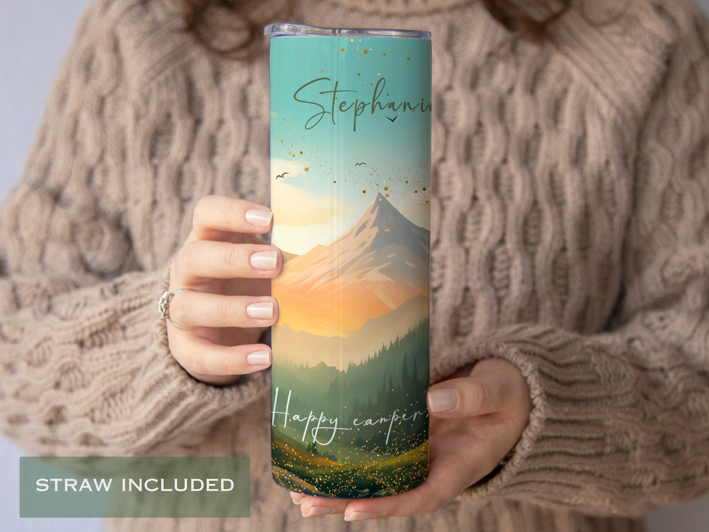 Personalized Camping Tumbler - Custom Camper Gift for Family Vacations