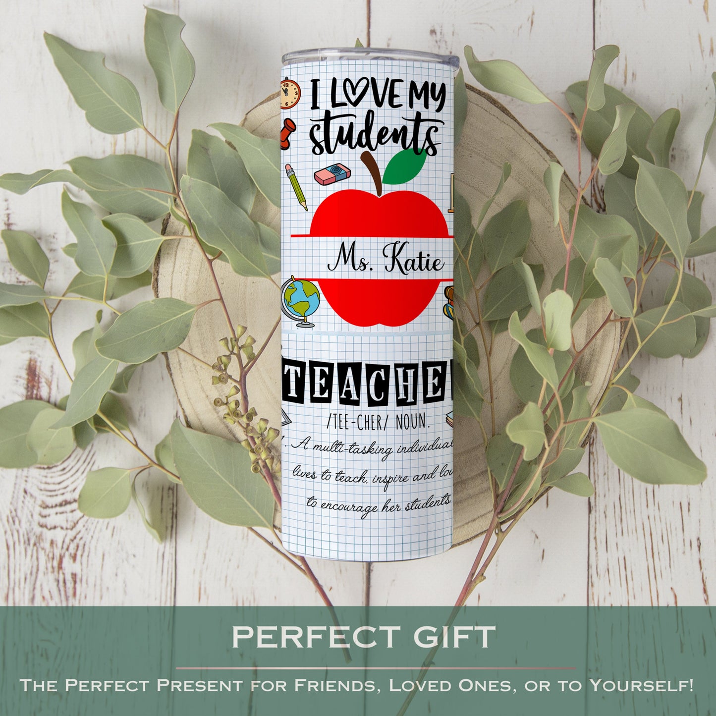 Custom Teacher Name Tumbler, Teacher Name Tumbler Personalized, Appreciation Teacher Gift With Teacher Name, Custom Teacher Cup With Name