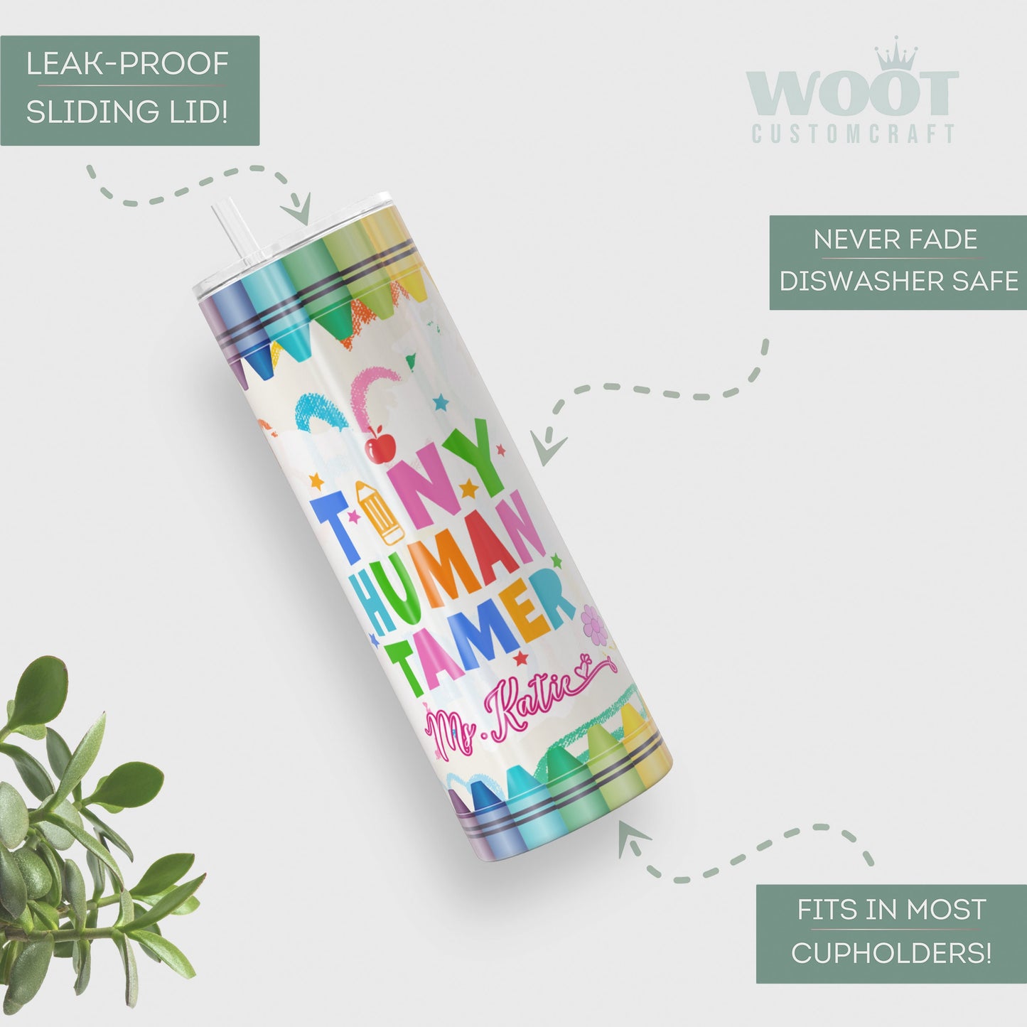 Custom Preschool Teacher Tumbler - Personalized Gift for Kindergarten & Daycare Educators