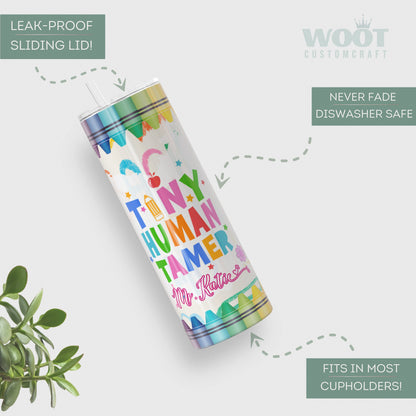 Custom Preschool Teacher Tumbler - Personalized Gift for Kindergarten & Daycare Educators