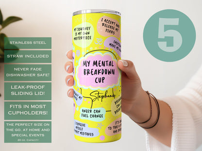 Custom Affirmation Tumbler - Inspirational Gift for Mental Health Support