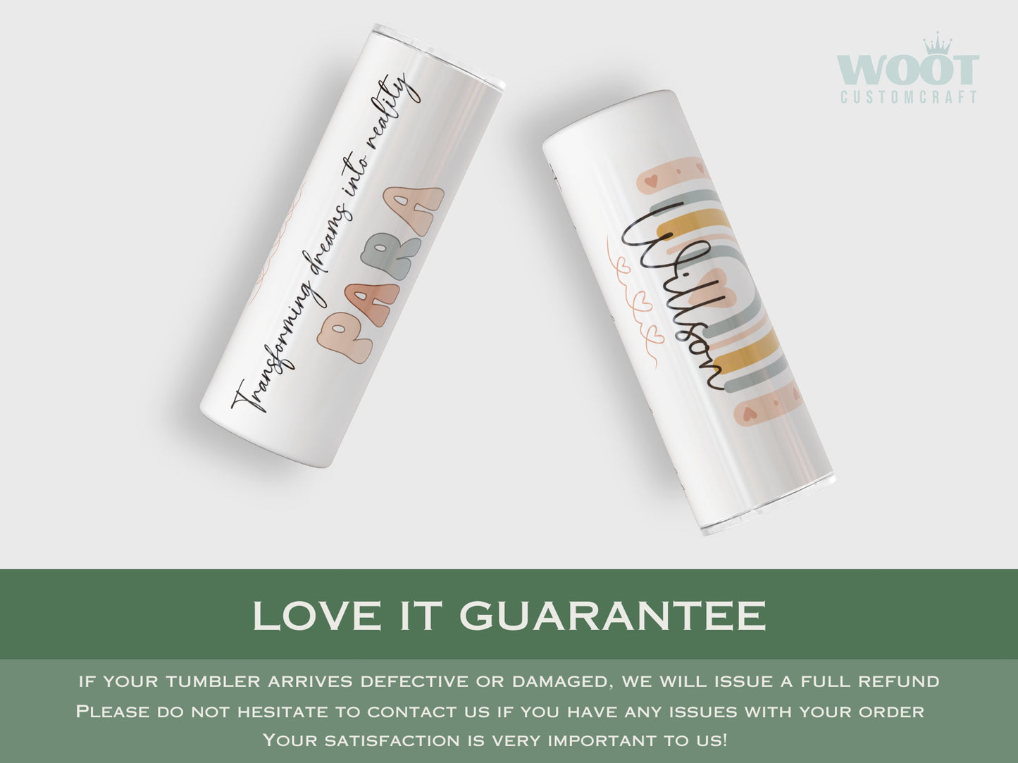 Personalized PARA Tumbler Cup - Gift for Autism Teachers and Aides