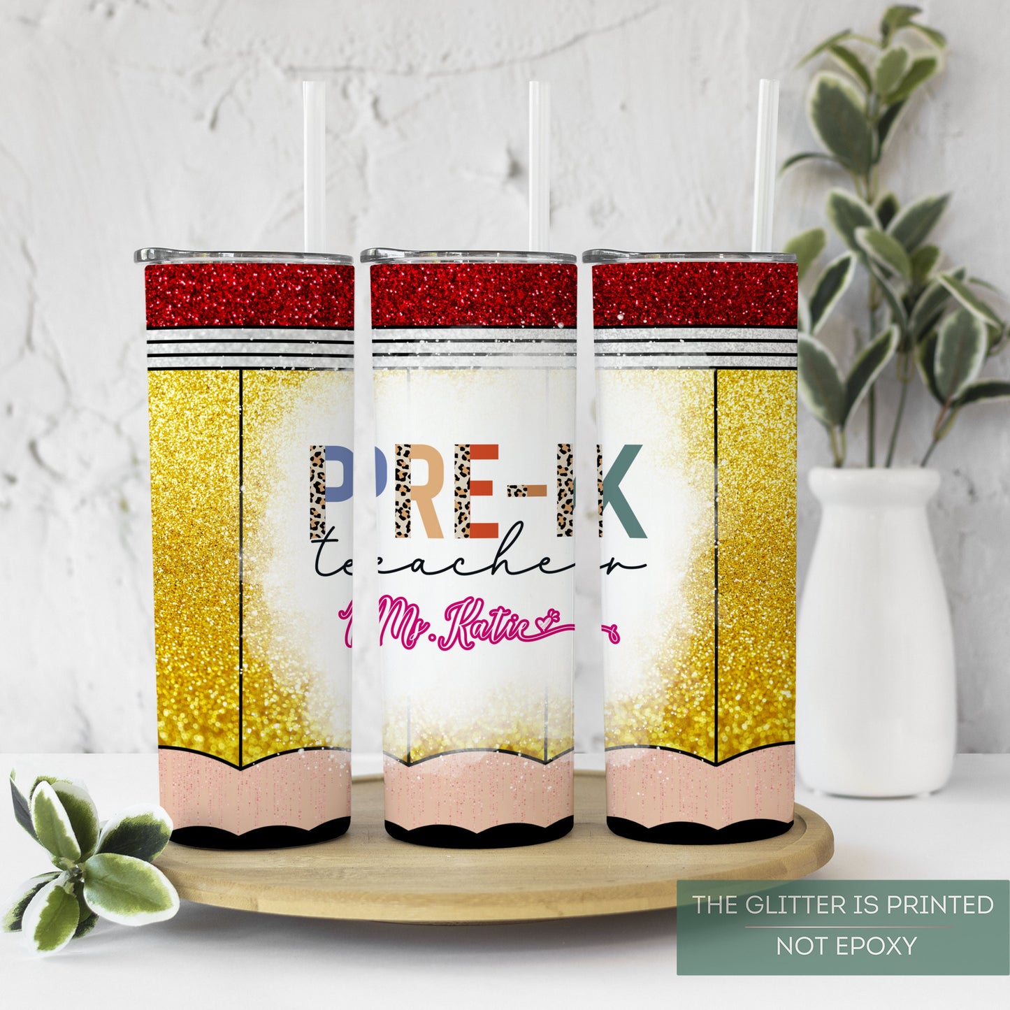 Personalized Pre-K Teacher Tumbler - Custom Gift for Preschool Educators