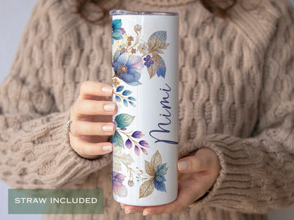 Personalized Mimi Tumbler - Custom Grandkids Name Gift for Mothers Day