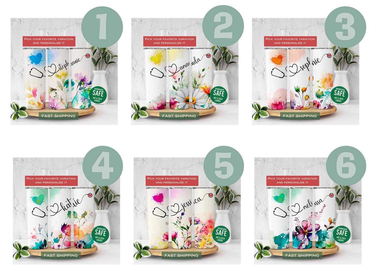 Personalized Nurse Tumbler with Stethoscope Design - Nurse Appreciation Gift & Travel Mug