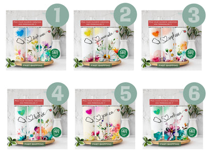 Personalized Nurse Tumbler with Stethoscope Design - Nurse Appreciation Gift & Travel Mug