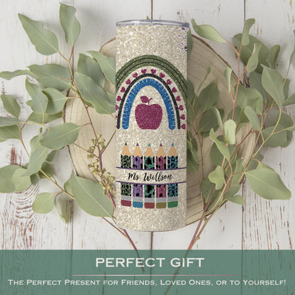 Personalized Teacher Tumbler - It Takes a Big Heart to Shape Little Minds Appreciation Gift