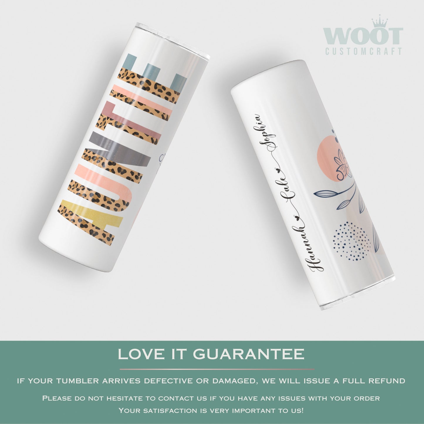 Personalized Auntie Tumbler - Unique Gift for Aunts | Perfect for Birthdays & New Aunts