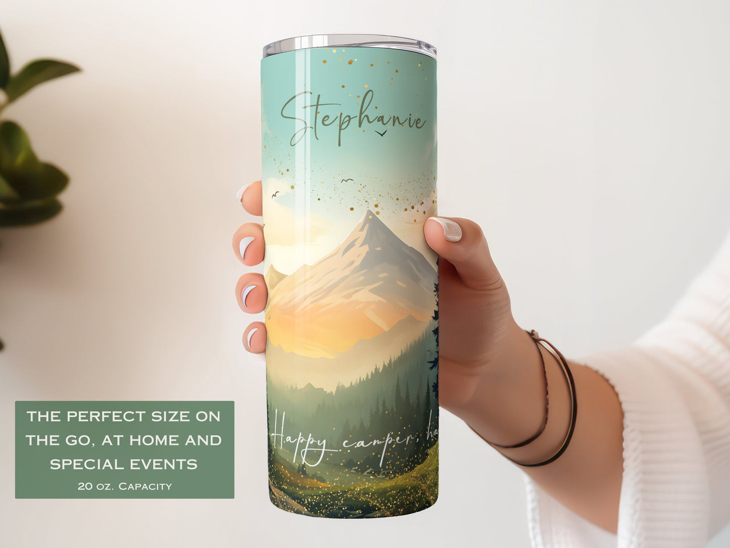 Personalized Camping Tumbler - Custom Camper Gift for Family Vacations