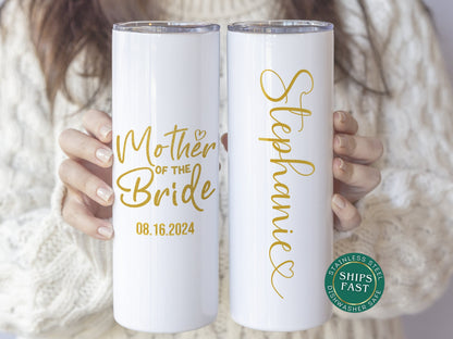 Mother of the Bride Tumbler Personalized, Mother of Bride Cup, Mother of the Groom Tumbler, Mother of the Bride Gift, Mother Bride Tumbler