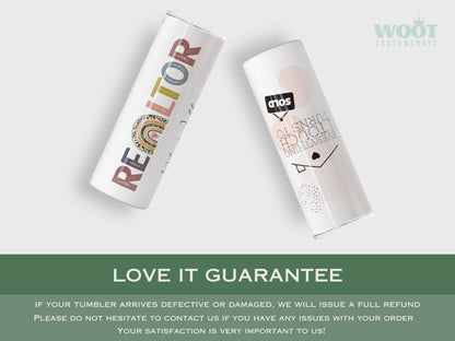 Personalized Realtor Tumbler - Perfect Gift for Real Estate Agents and Closing Thank You