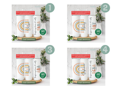 Personalized PARA Tumbler Cup - Gift for Autism Teachers and Aides