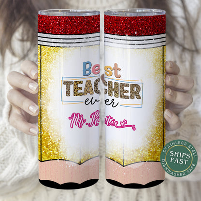Personalized Teacher Tumbler - Gift for Teacher Appreciation