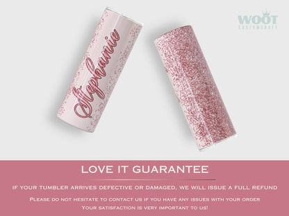 Rose Gold Ombre Glitter Tumbler - Sparkling Gift for Mom