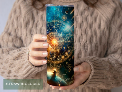 Celestial Zodiac Tumbler - Astrology Gift for Women