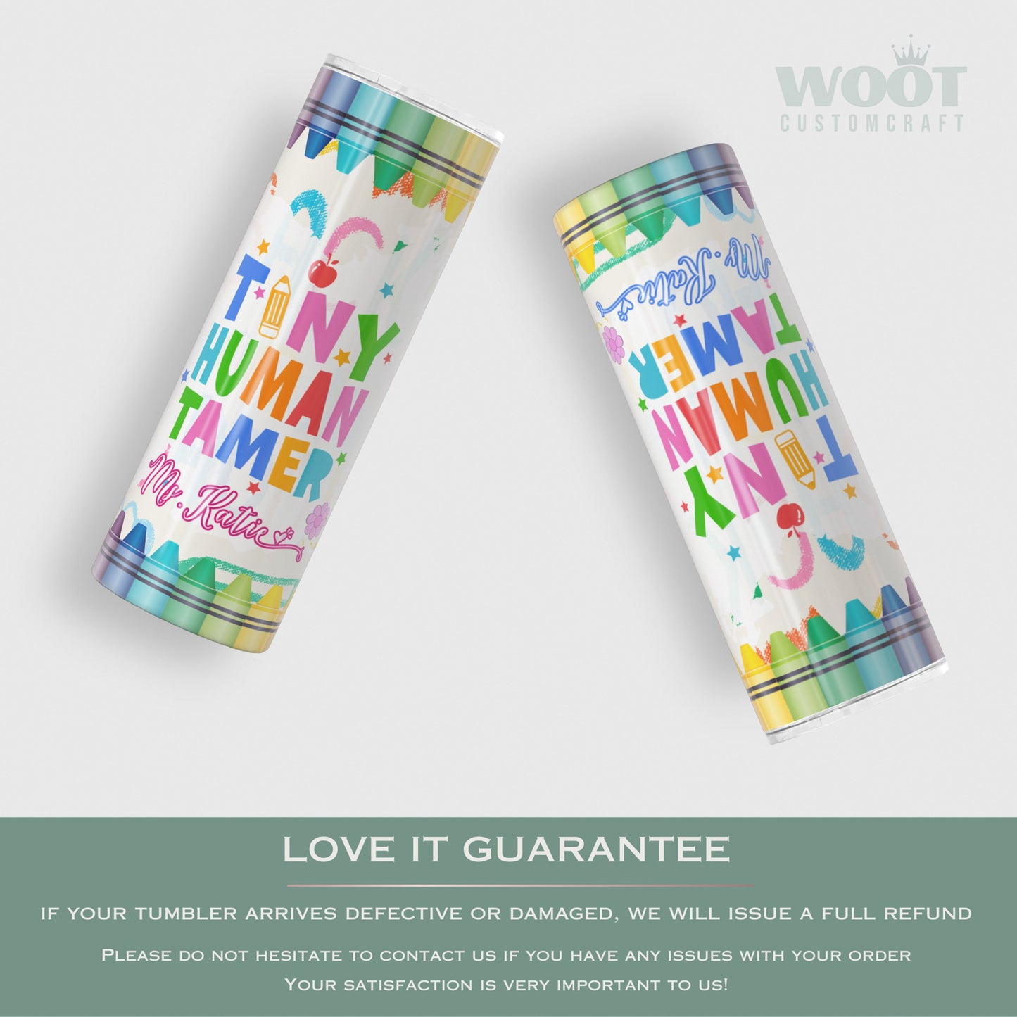 Custom Preschool Teacher Tumbler - Personalized Gift for Kindergarten & Daycare Educators