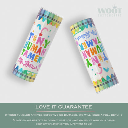 Custom Preschool Teacher Tumbler - Personalized Gift for Kindergarten & Daycare Educators