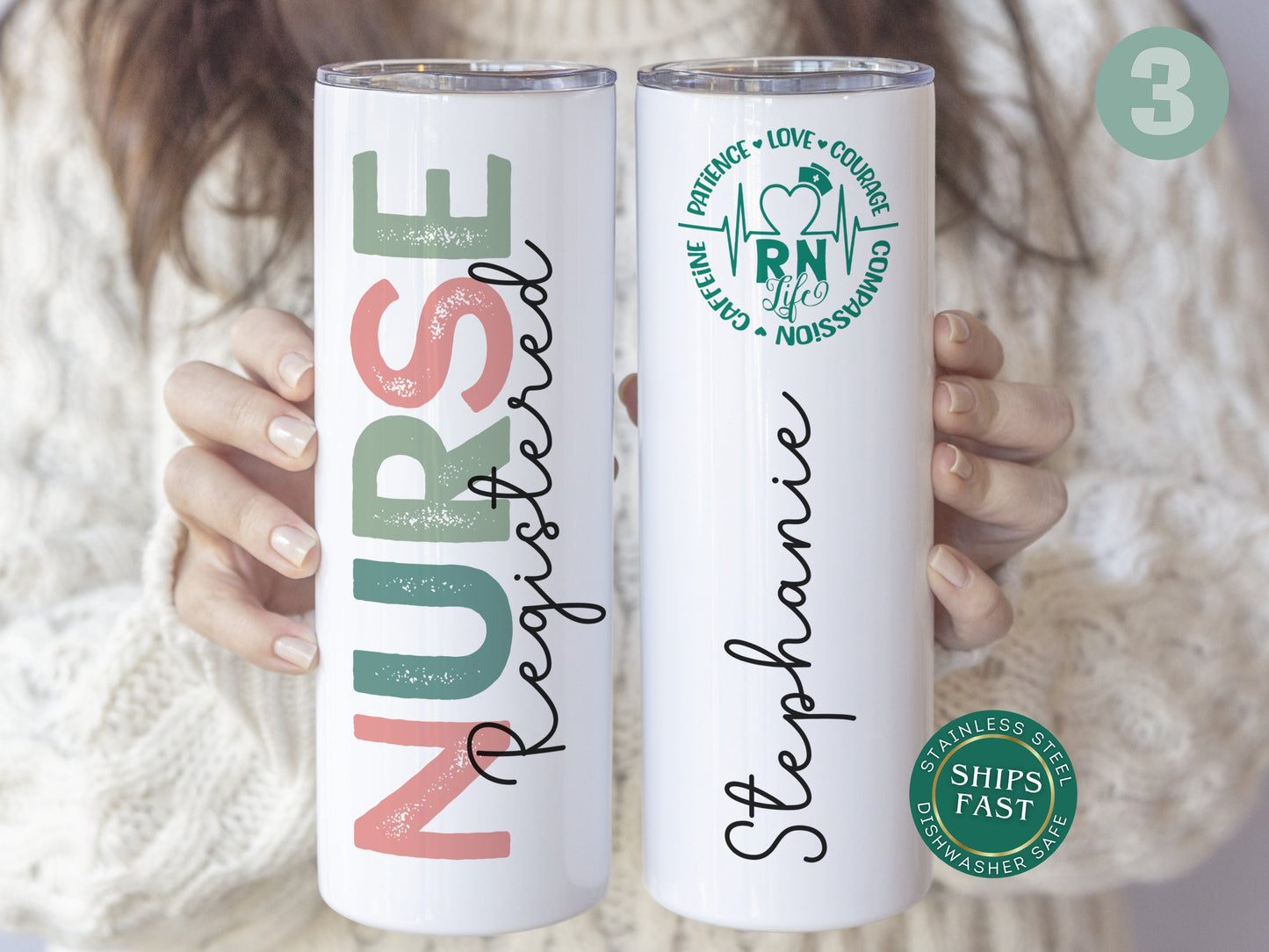 Personalized RN Tumbler - Custom Registered Nurse Graduation Gift | Ideal Cup for RNs