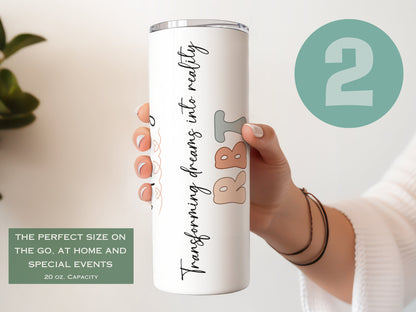 Custom BCBA Tumbler - Personalized Behavior Analyst Graduation Gift for Women