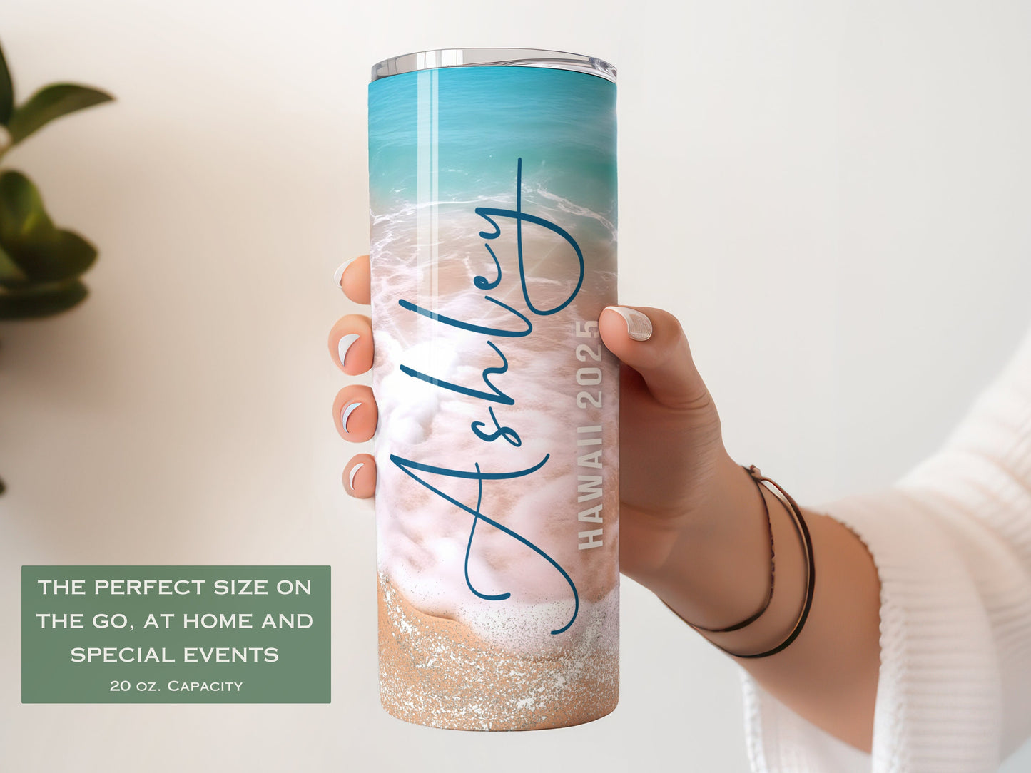 Personalized Beach Vacation Tumbler - Gift for Family Trips, Getaways, and Bachelorette Parties